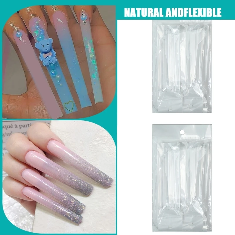 Y1UF 60pcs/bag Quality Transparent Stickers for a Natural Nails Art Decorative Look Showcase Your Beauty