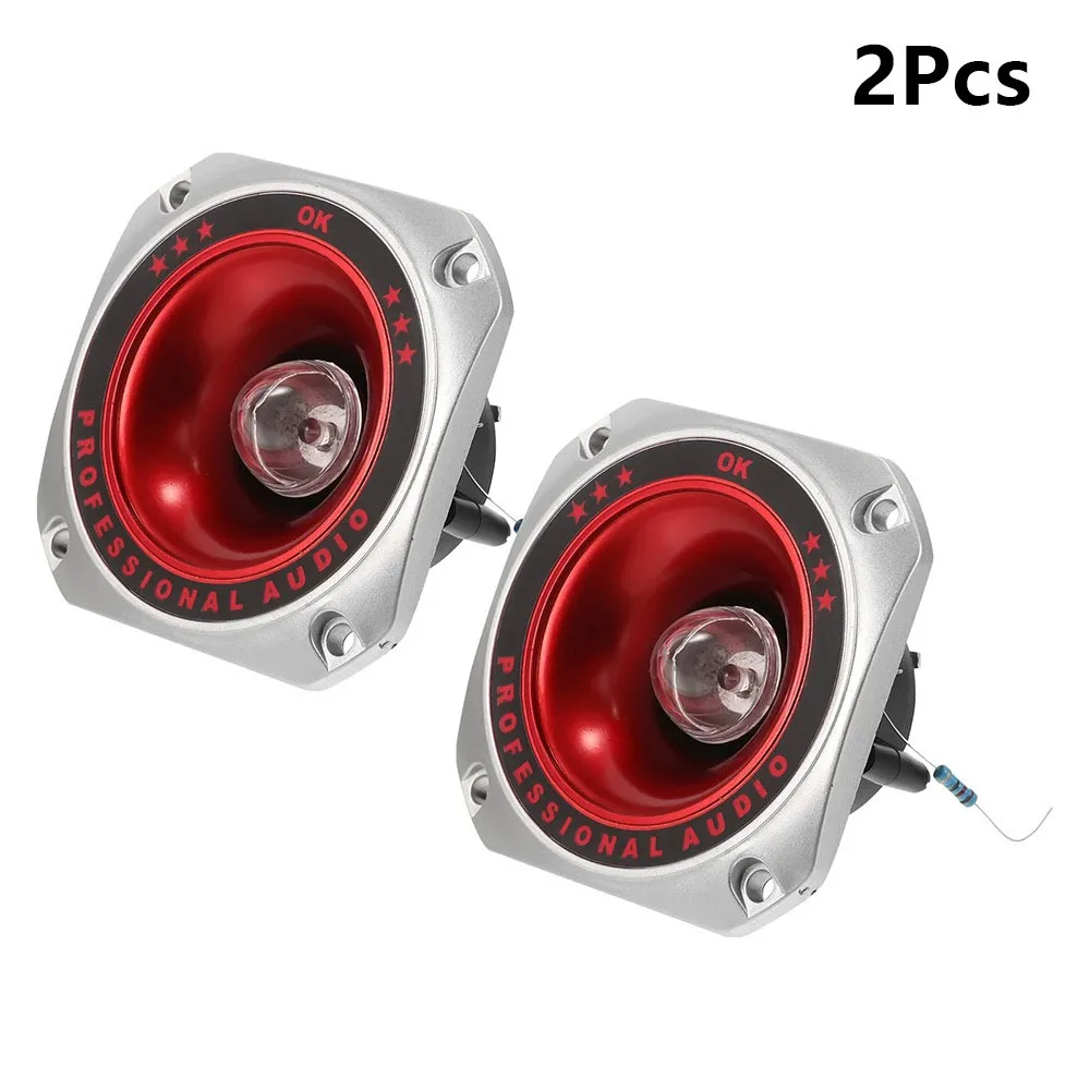 1/2Pcs Durable with Color Light Speaker Tweeter 100W 3 Piezo Tweeters Horn Piezoelectric Speaker Buzzer for Head