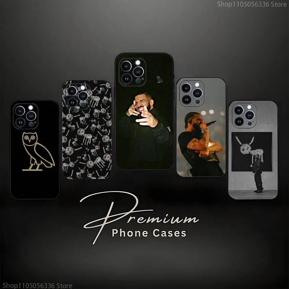 

D-Drake O-OvO OWL singer Phone Case For iPhone 16,15,14,13,12,11 Plus,Pro Max,XS,X,XR,SE,Mini,8,7,Soft Silicone Black Cover