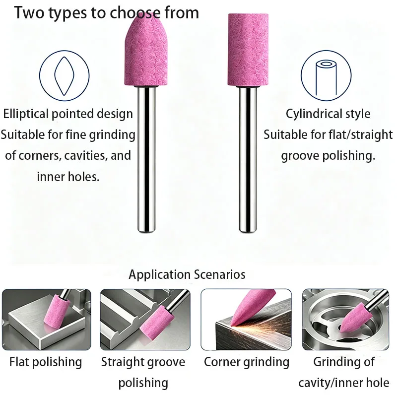 3mm Wind Grinding Pen Grinding Head Pneumatic Small Inner Hole Electric Grinding Head Grinding Wheel Grinding Head