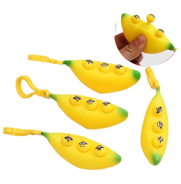 

Squishy Anti-stress Banana Decompression Toys Squish Cute Fruit Pressure Ball Antistress Finger Games Relieve Stress Fidget Toys