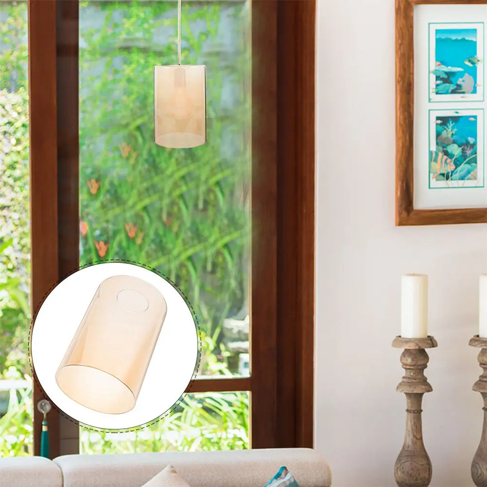 

Цилиндрический плафон из янтарного стекла в деревенском стиле для подвесных светильников, настенных бра и настольных ламп (замена)