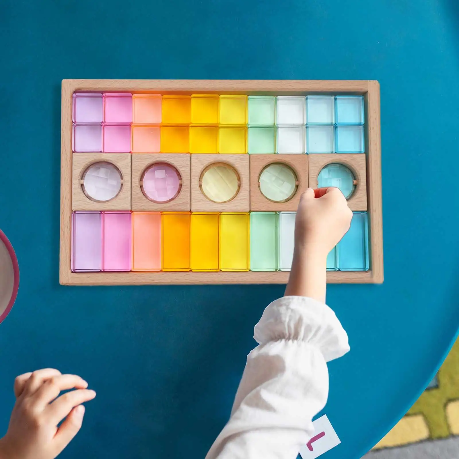 

Cube Blocks Set Learning Toys Montessori Toys Building Blocks Acrylic Cubes Stacking Game for Gift Kids Boys Girls Toddlers