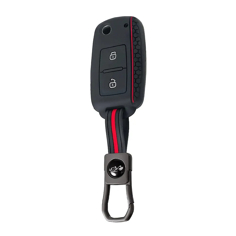 Silicone Key Case Cover For VW Passat Golf 4 5 6 Polo T5 Caravelle Touran Skoda Octavia Fabia Seat Toledo Ligier JS 50 Sport