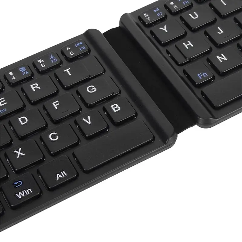Solid Foldable Bluetooth Keyboard, Rechargeable Ultra Slim Keyboard For Smartphone Tablet And Laptop