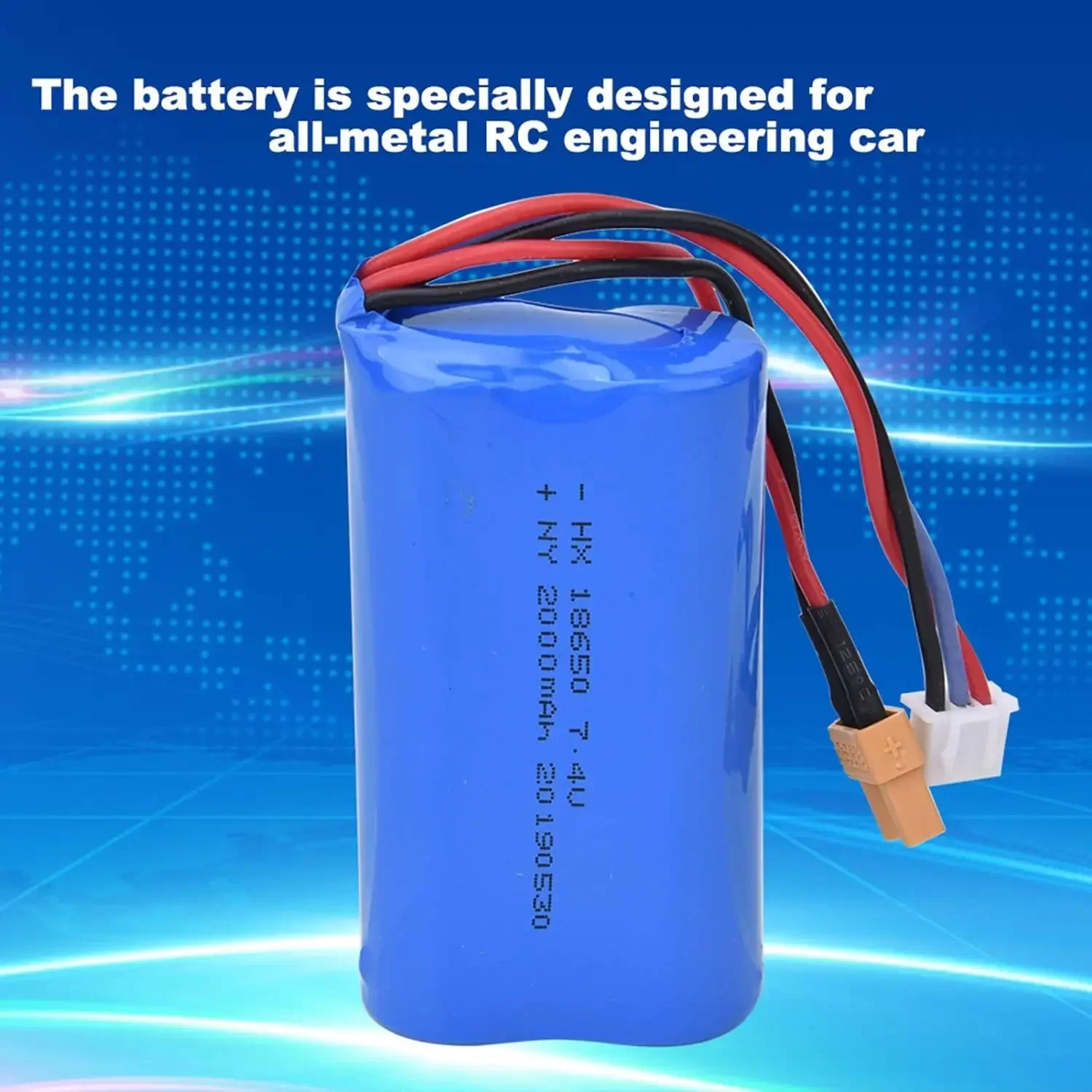 7.4V 2000mAh 15C Rechargeable Li-ion Battery XT30 plug for RC Engineering Car Spare Parts Accessories RC Car Models (1583-005)