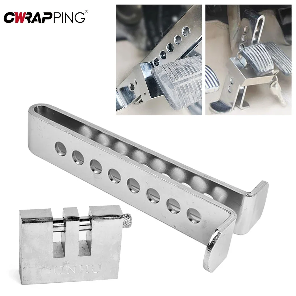 Car Accessories Cars Clutch Lock Auto Brake Pedal Lock Universal Steering Wheel Clutch Brake Protection Car Tools Accessories