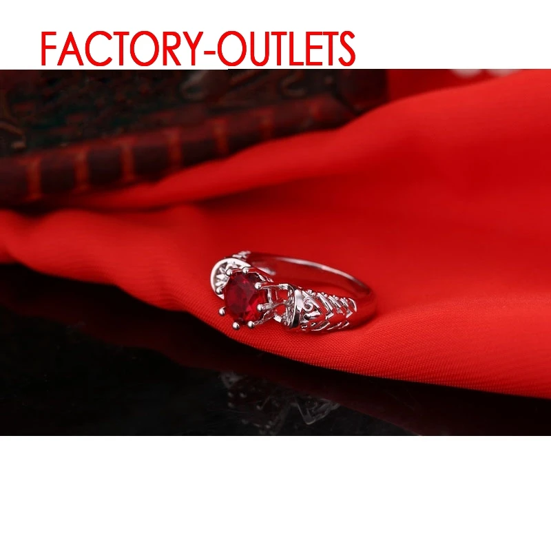 Genuine 925 Sterling Silver Bridal Ring Romantic Fashion Jewelry Cubic Zirconia Prong Setting Gift For Women Girls  Wholesale