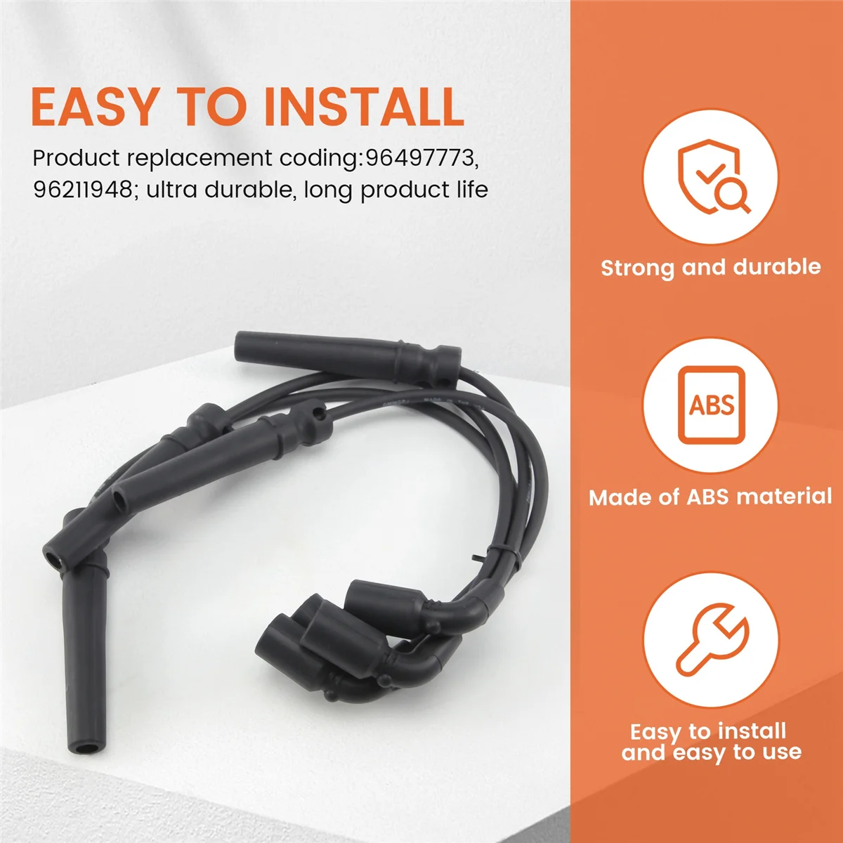 4 قطعة سلك توصيل الإشعال لـ Excelle 1.6 شيفروليه أفيو كروز كالوس ريزو دايو كالوس لانوس نوبيرا ريززو 96497773