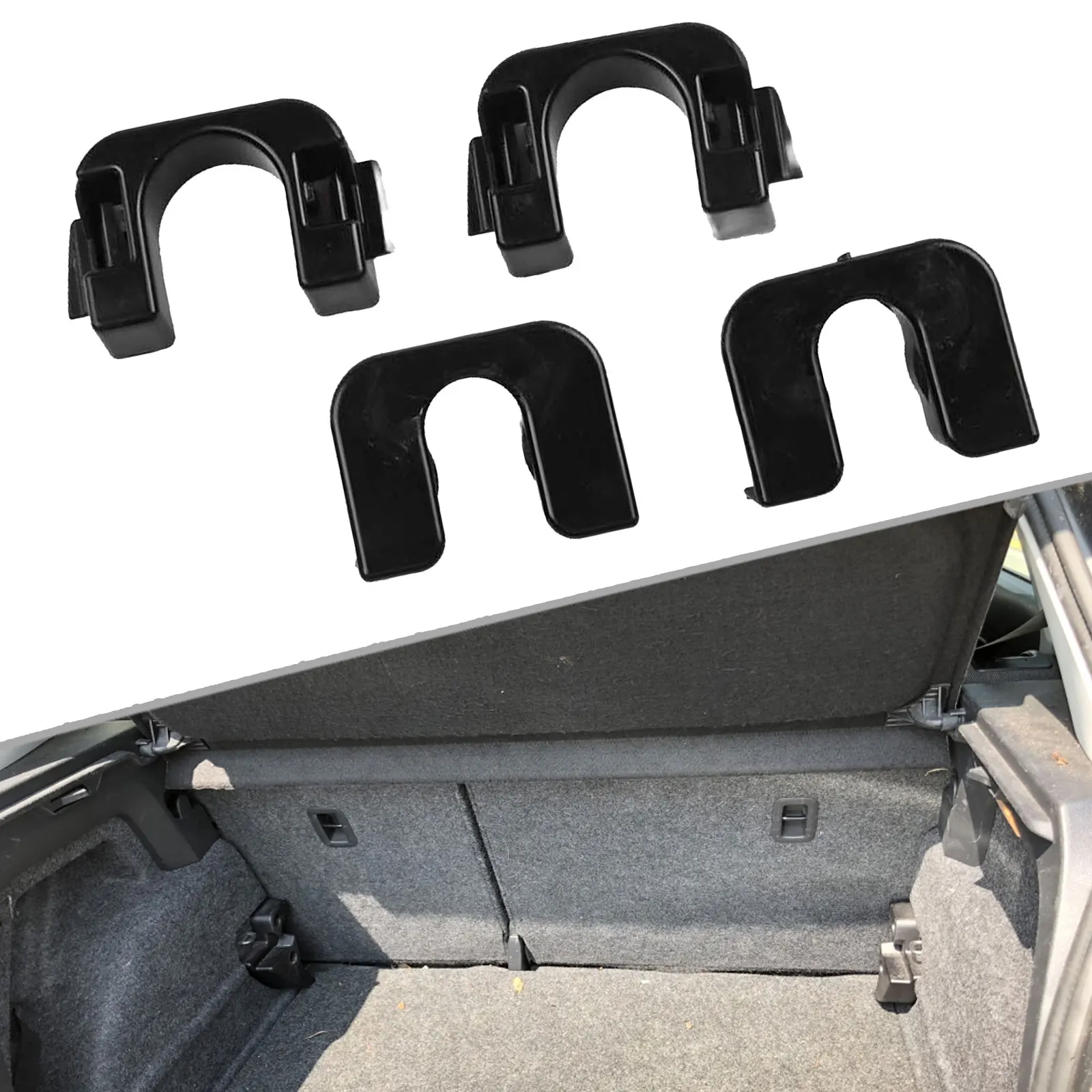 

Rear Shelf Clips Boot Cover Bracket Easy Installation OEM Compatibility Perfect Fit Guarantee As Shown In The Figure