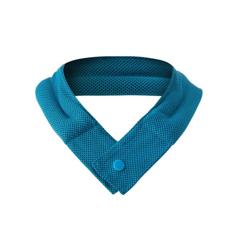 Breathable Multicolor Cooling Ice Scarf Quick Drying Summer Sweat Wiping Towel Portable with Button Cooling Bandana Hiking