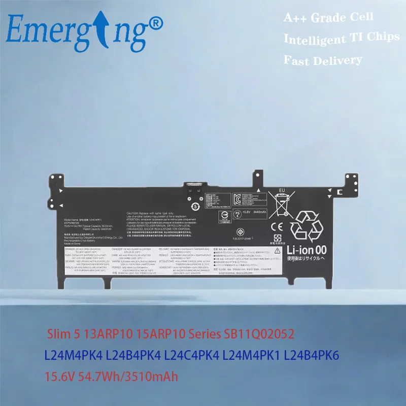

Аккумулятор L24M4PK4 L24B4PK4 L24C4PK4 L24M4PK1 для Lenovo IdeaPad Slim 5 13ARP10 15ARP10 15.6V 54.7Wh