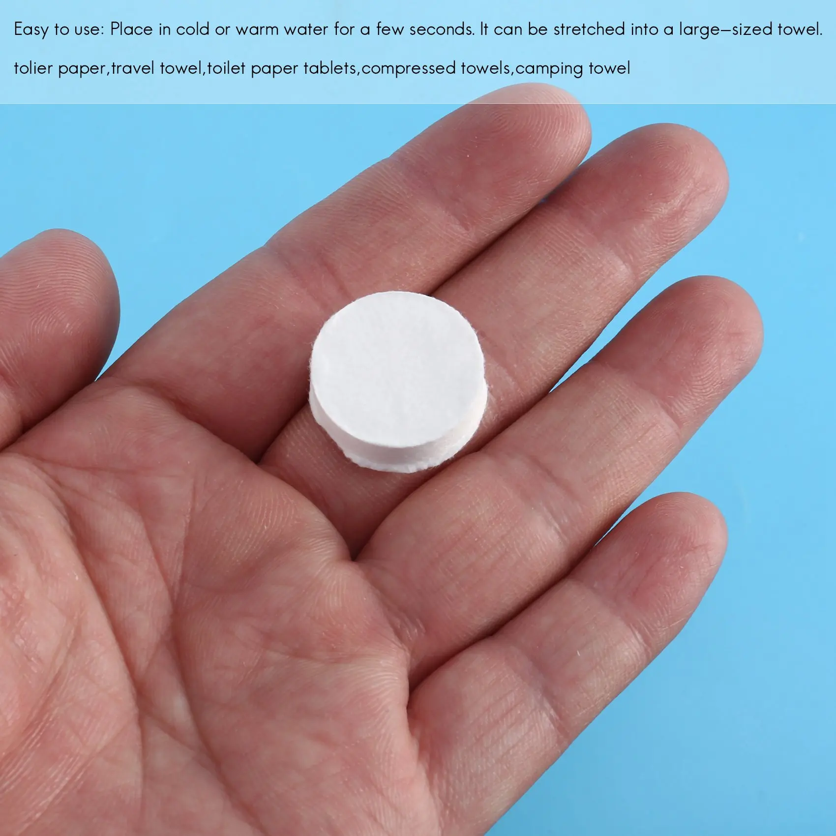 AT02-200 قطعة مناشف مضغوطة محمولة للاستعمال مرة واحدة من القطن المضغوط للسفر والتخييم والمشي لمسافات طويلة