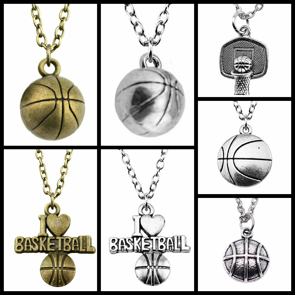 Sport Jewelry Necklace Basketball Pendant Necklace Jewelry Creativity Retro Exquisite Fashion Party Jewelry Accessories Gift