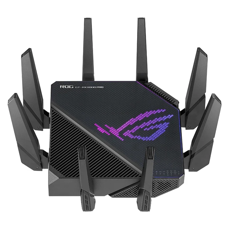 

ASUS GT-AX11000 PRO трехдиапазонный WiFi 6 игровой маршрутизатор 1x10G и 1x2,5G WAN/LAN игровой порт DFS, 2G четырехъядерный процессор