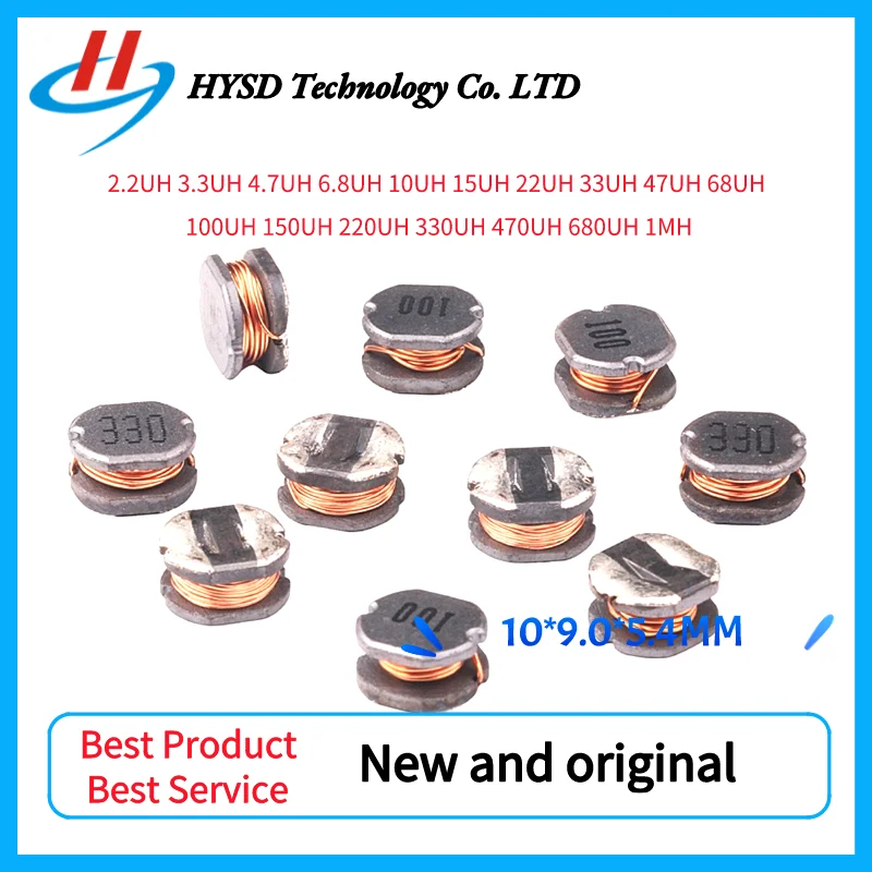 50PCS SMD Power Inductors CD105 2.2/3.3/4.7/6.8/10/15/22/33/47/68/100/150uH 220UH 2R2 3R3 4R7 6R8 330 470 680 10*9*5MM