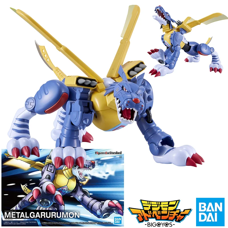 

Bandai Original Anime Figures Digital Monster Digimon Adventure Figure-Rise FRS Metal Garurumon TV Version Assembly Model Toys