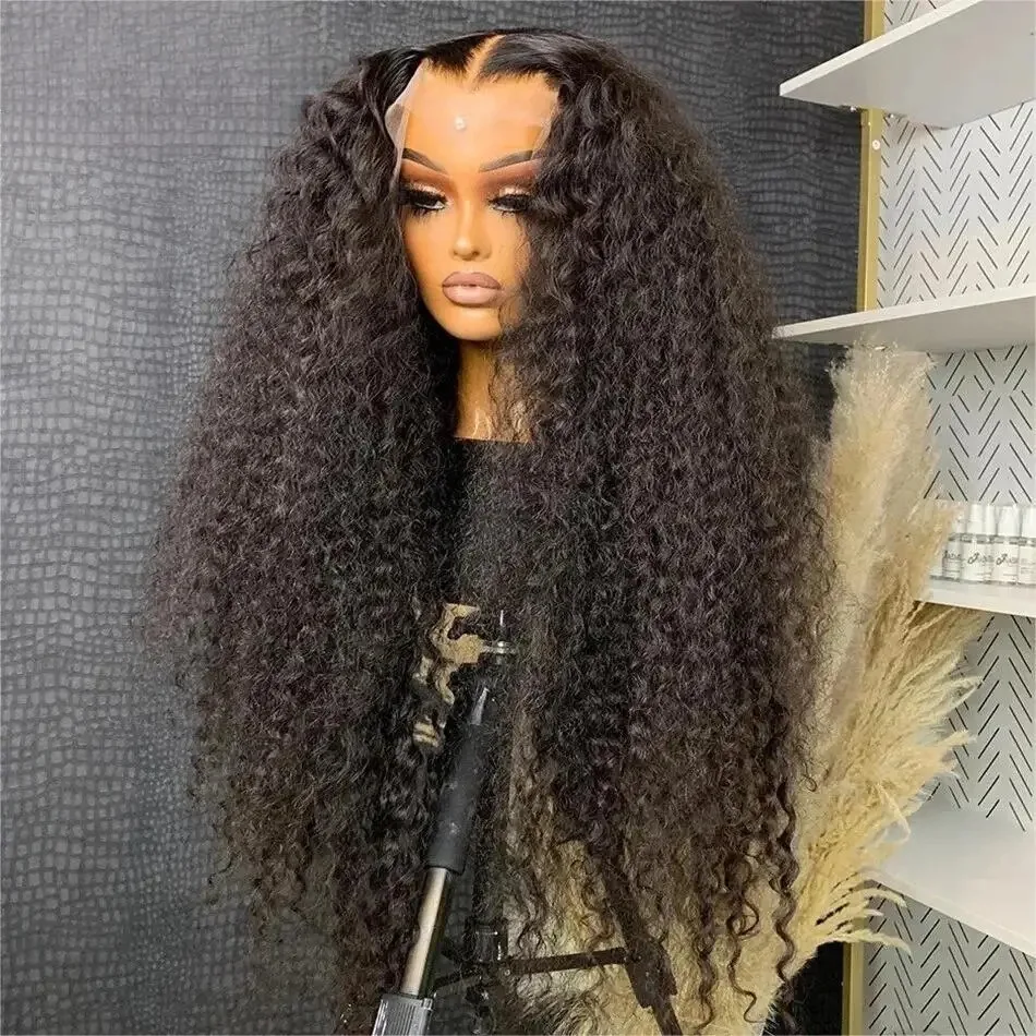 250 Density Lace Front Wig PrePlucked Glueless For Women 13x4 HD Transparent Curly Deep Wave Lace Frontal Human Hair Wig