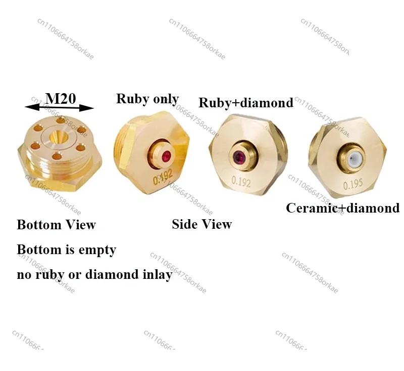 Single side ruby inlay, ruby+diamond, ceramic+diamond Molybdenum Wire Guide for Wire Cutting Ø0.135mm, 0.155mm, 0.165mm, 0.175mm