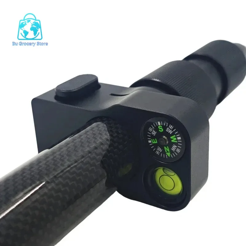 Carbon Fibre Pole 74-180cm 3-section Telescopic Centering Pole Portable RTK GPS Prism Surveying Rod Aluminum Alloy 5/8x11 Thread