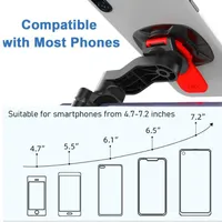 Multi-Purpose Phone Mount for Motorcycle Bicycle with 360°Rotatable Anti-Shock Suction Cup Adjustable Secure Navigation Support