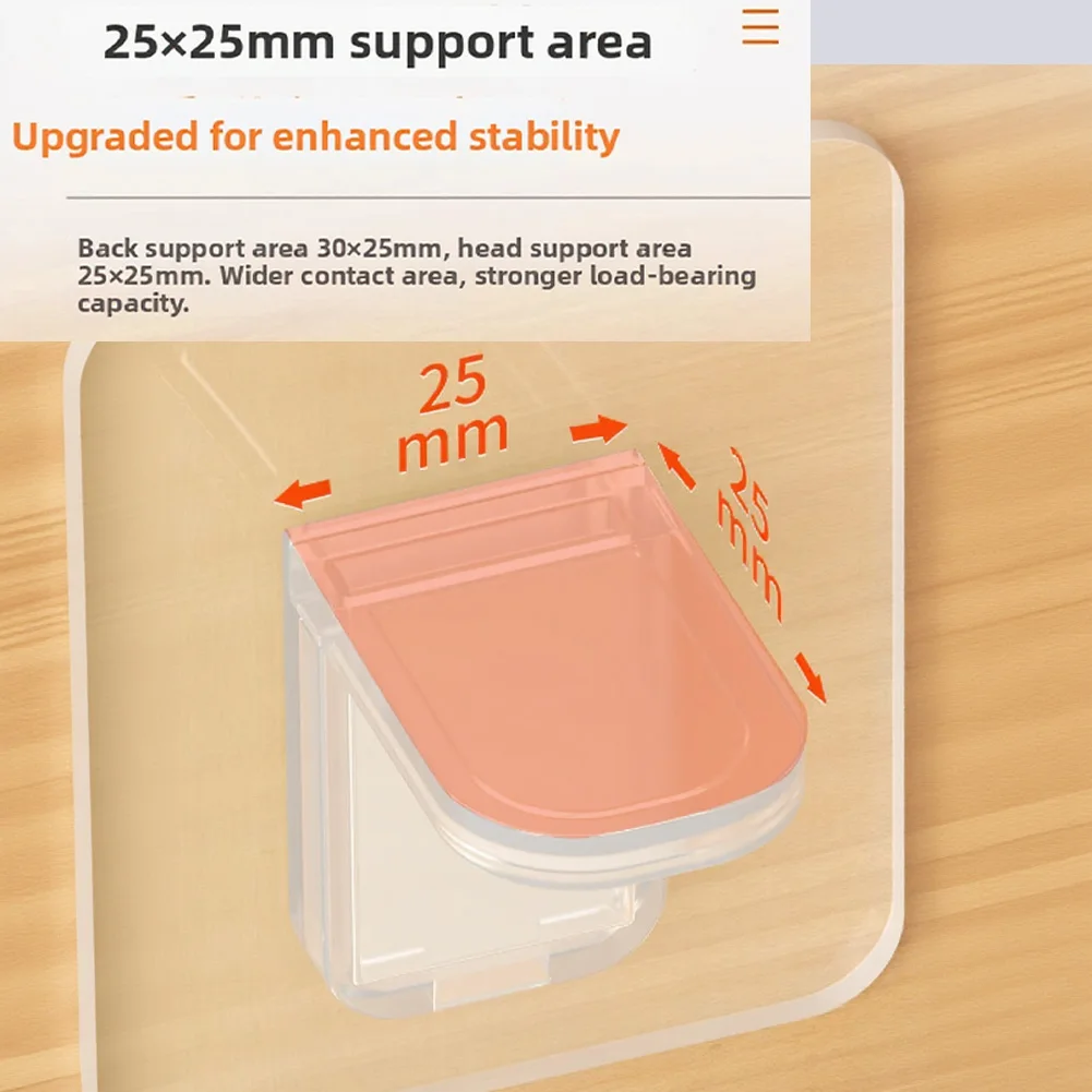 Transparent Plastic Shelf Support Nails 7x7cm 16PCS for Cabinet Bookshelf Wardrobe Installation on Hard Smooth Surfaces