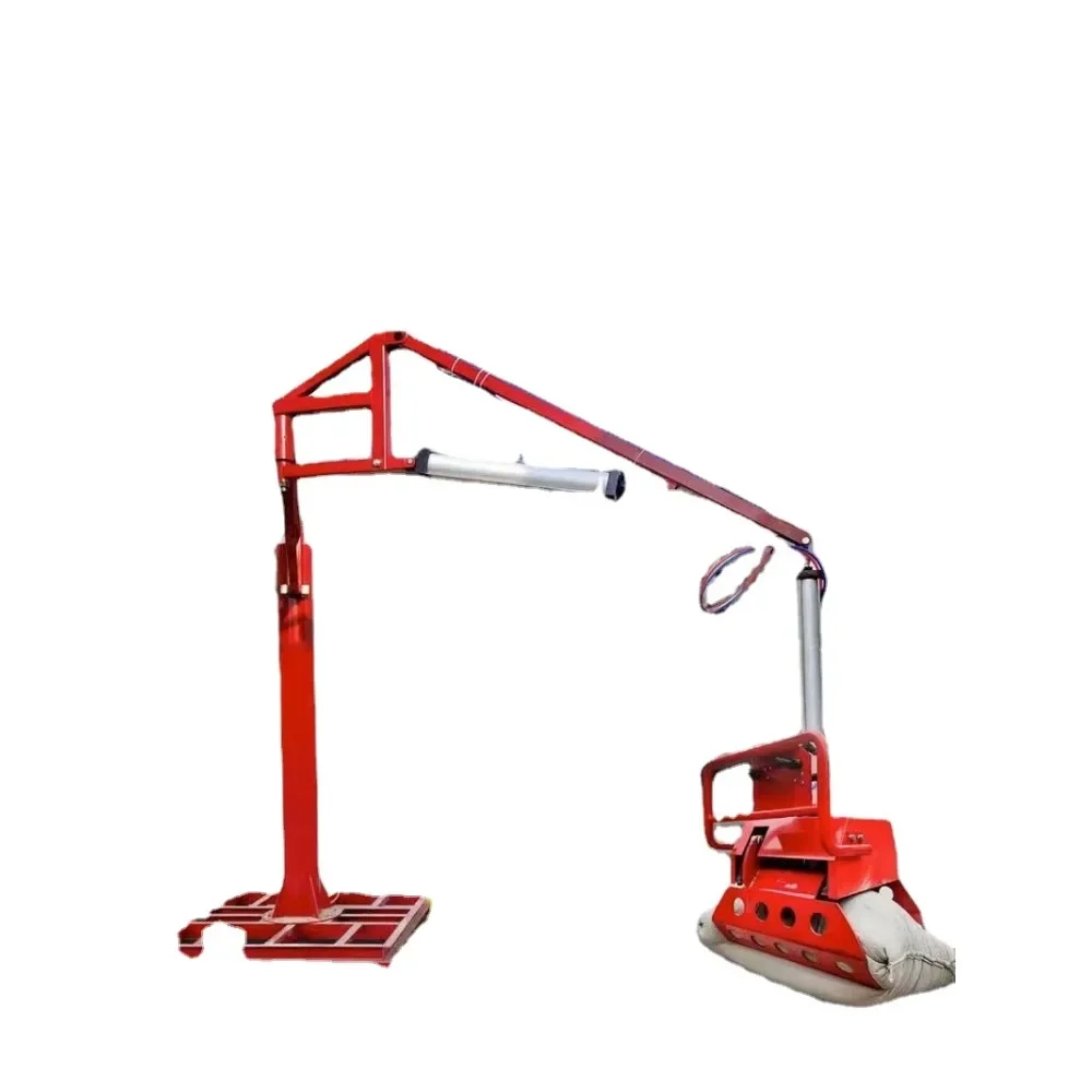 Mobile pneumatic mechanical gripper balance crane assists fertilizer, feed, and cement arm crane to transport mechanical arms