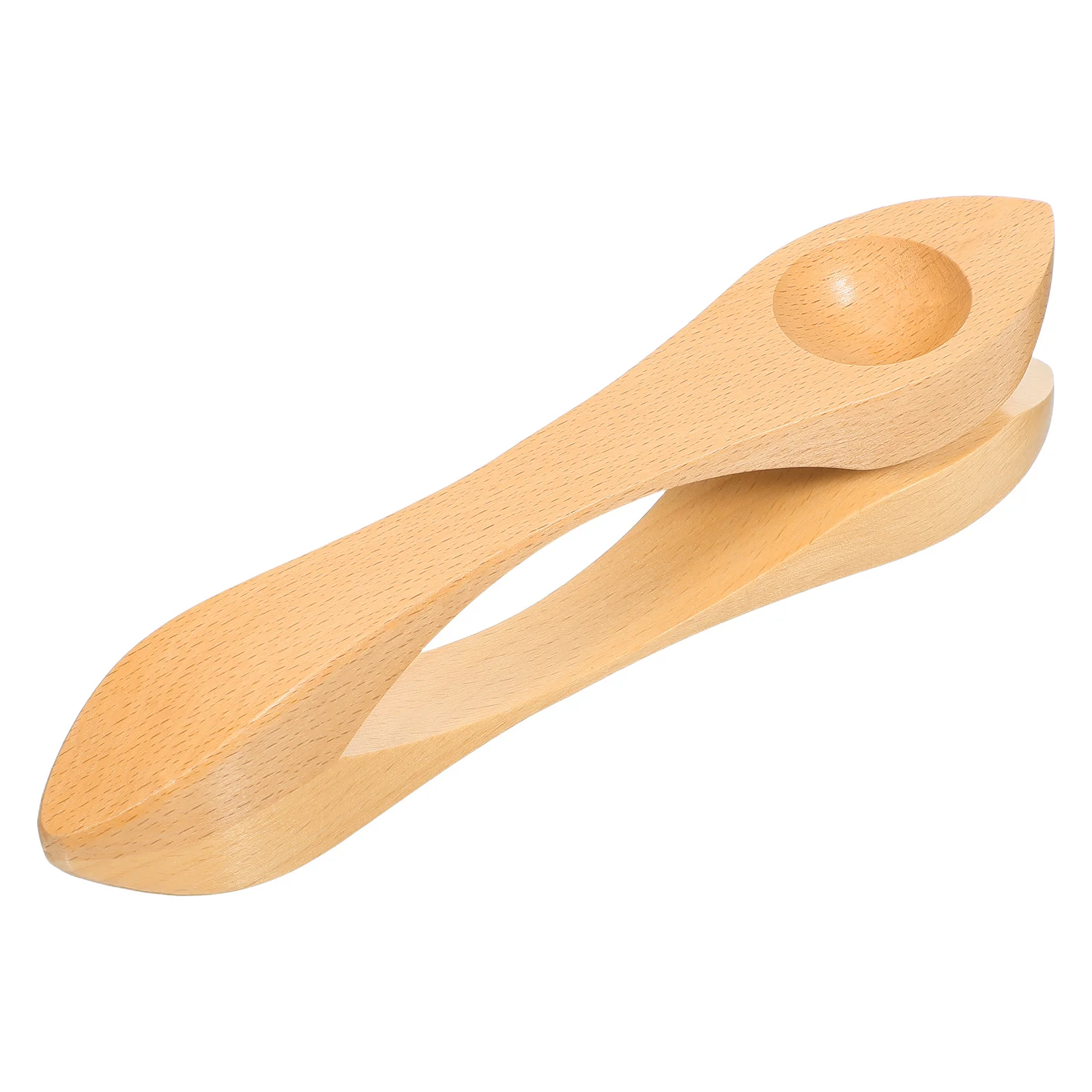 Colher musical de madeira natural, artesanato fino, sensação confortável da mão, instrumento de desempenho para crianças, instrumento de educação precoce