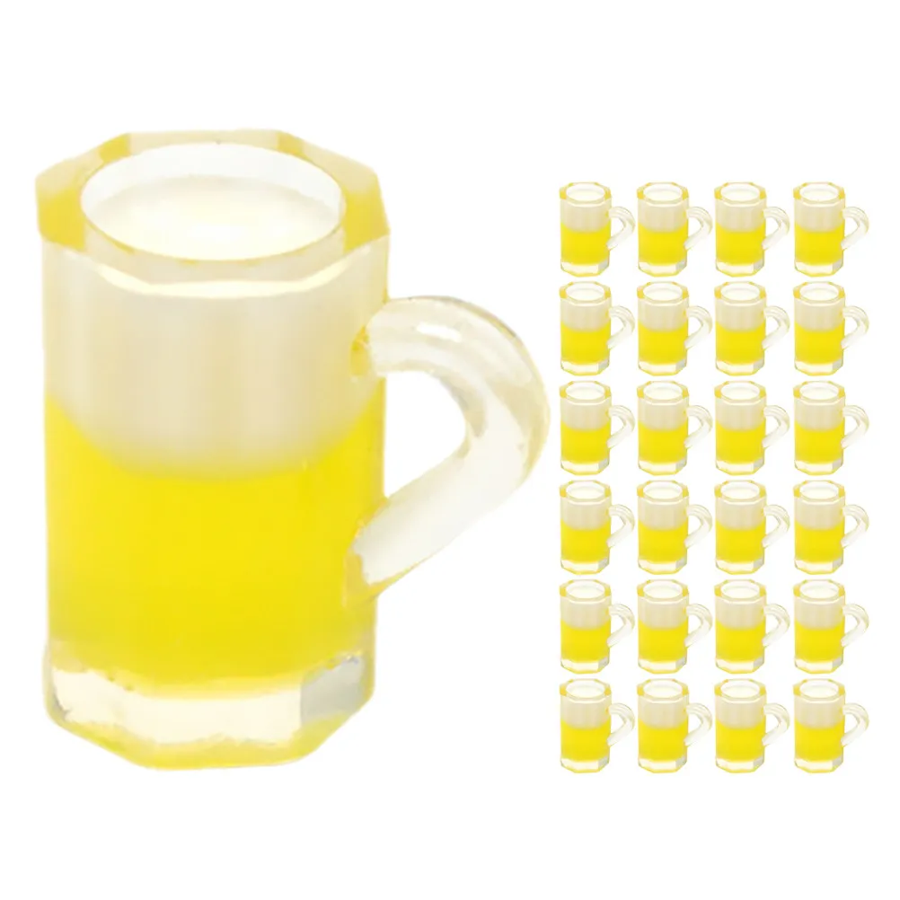 

30 миниатюрных пивных кружек из смолы для декора миниатюрных домиков, реквизита для фотосъемки, аксессуаров для микроландшафта