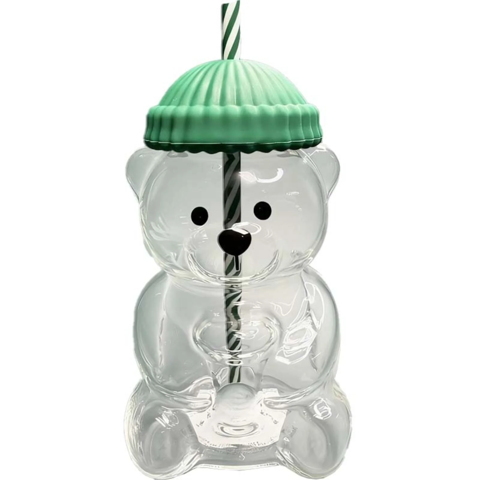 

Bear-shaped glass drink cup Tabletop ornament 20 ounces 590 ml Mouth Diameter 5.3cm Diameter 8.5cm Height 15cm Borosilicate