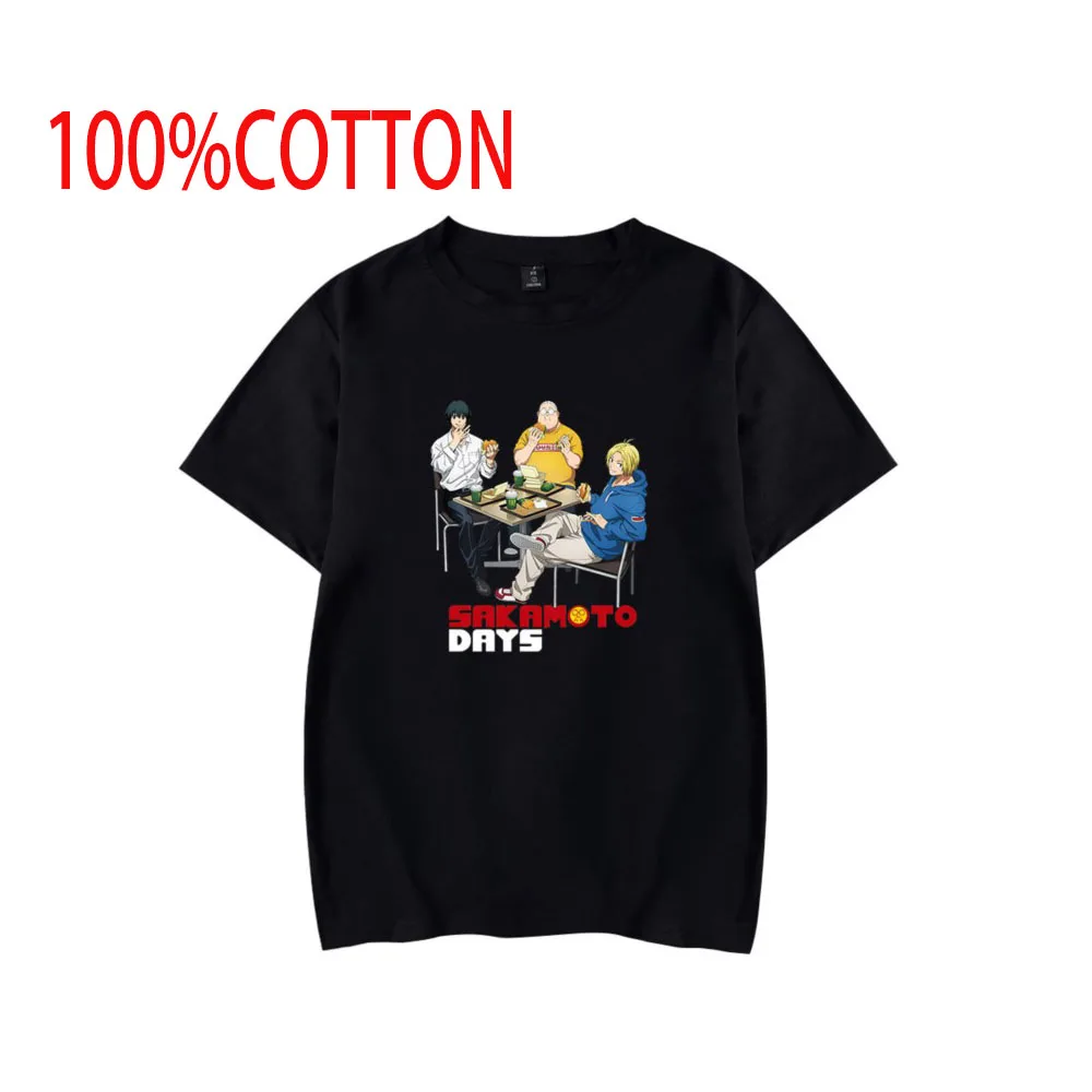 

Sakamoto Days T-shirt Men's and Women's Summer Short Sleeve Round Neck T-shirt 100% Cotton Fashion Streetwear