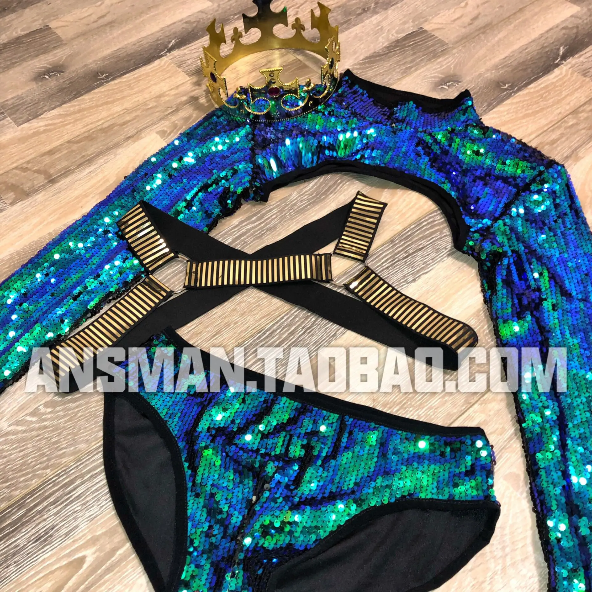 DS Gogo-カラフルなハーフレングスのステージウェア,フェスティバルウェア,ナイトクラブ,バー,グリーン,セクシー,パフォーマンス,パーティー