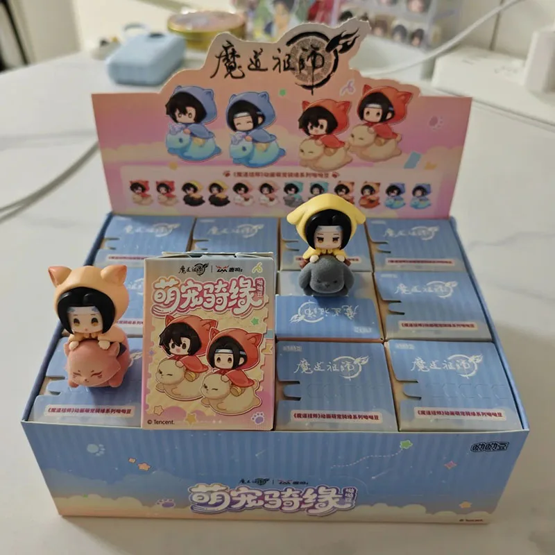 

Подлинная мини-кукла Mo Dao Zu Shi Cute Pet Ride Affinity Series Blind Box Wei Wuxian Lan Zhan Mystery Box, аниме-фигурка, подарки