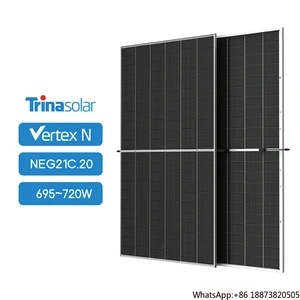 وحدات نصف الخلايا الكهروضوئية الكهروضوئية ، موزع ثنائي الوجه ، الألواح الشمسية الصينية ، 700 واط 720 واط أعلى 12 لوحة شمسية 700 واط مبيعات - رقم 8