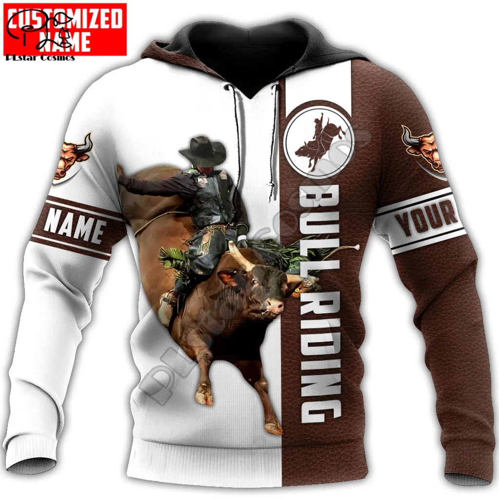 

NewFashion Cosplay Bull Riding Cowboy Rodeo Vintage Sports Tattoo Tracksuit 3DPrint Streetwear Casual Harajuku Jacket Hoodies X3