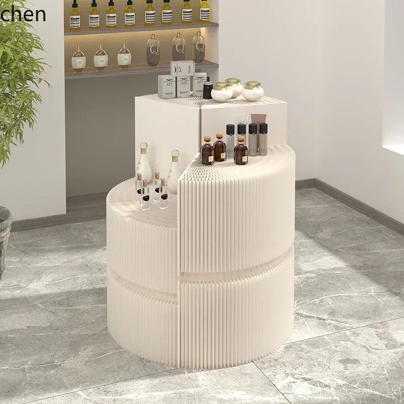 YFY  Layered Art Organ Paper Display Cabinet Shelf Foldable Circle Instant Floor-to-Floor Nakajima Terrace