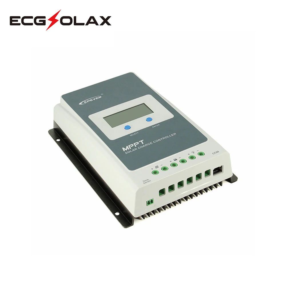 Imagem -05 - Epever Controlador de Carga Solar 40a 30a 20a 10a Mttp 12v 24v Auto Solar Panel Regulator With Mt50 Remote Meter Tracer 4210an
