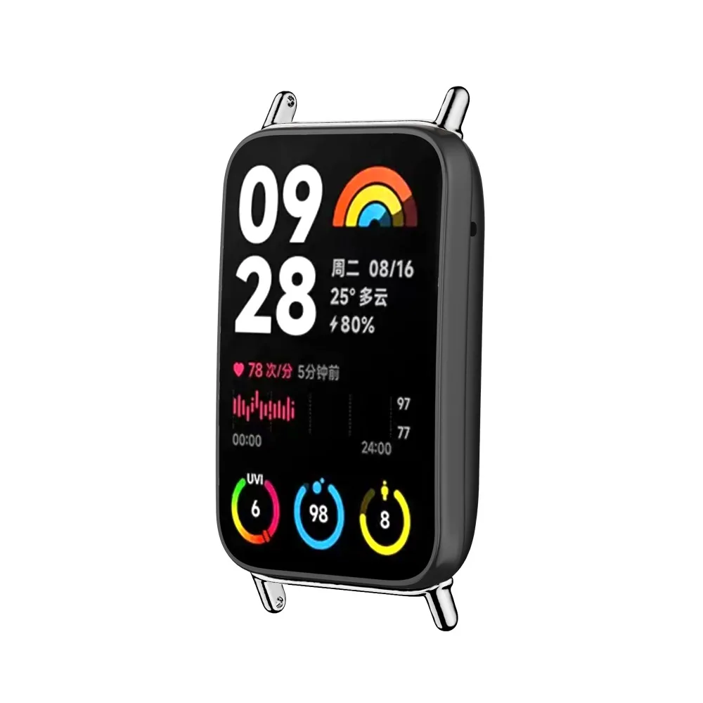 1Pair Metal Strap Adapter Watchband 22MM Watchband Connector Wristband Smart Watch for Redmi Watch4/Xiaomi Mi Band 8 Pro