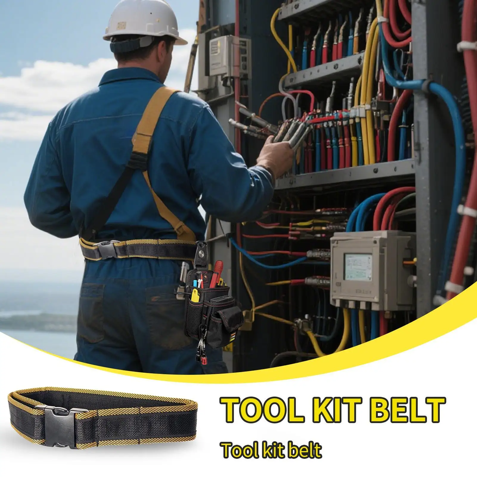 Bolsa de herramientas, cinturón especial de extracción rápida, ensanchado y engrosado, resistente al desgaste y resistente al cinturón para carpinteros (solo cinturón)