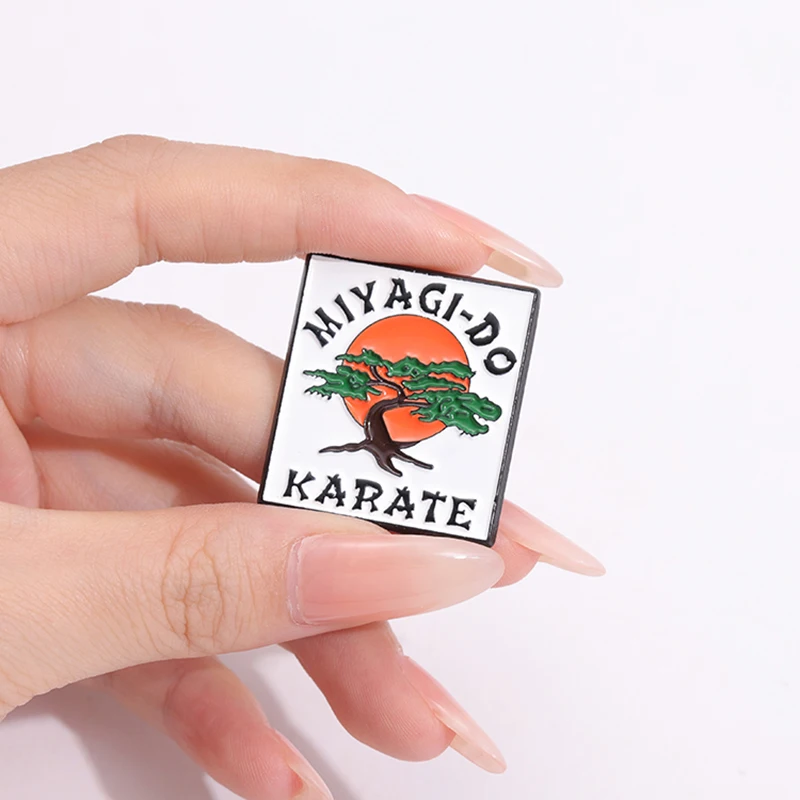 Miyagi-Do Karate Enamel Pins Custom Martial Arts Fan Brooches Lapel Badges Cartoon Jewelry Gift for Kids Friends