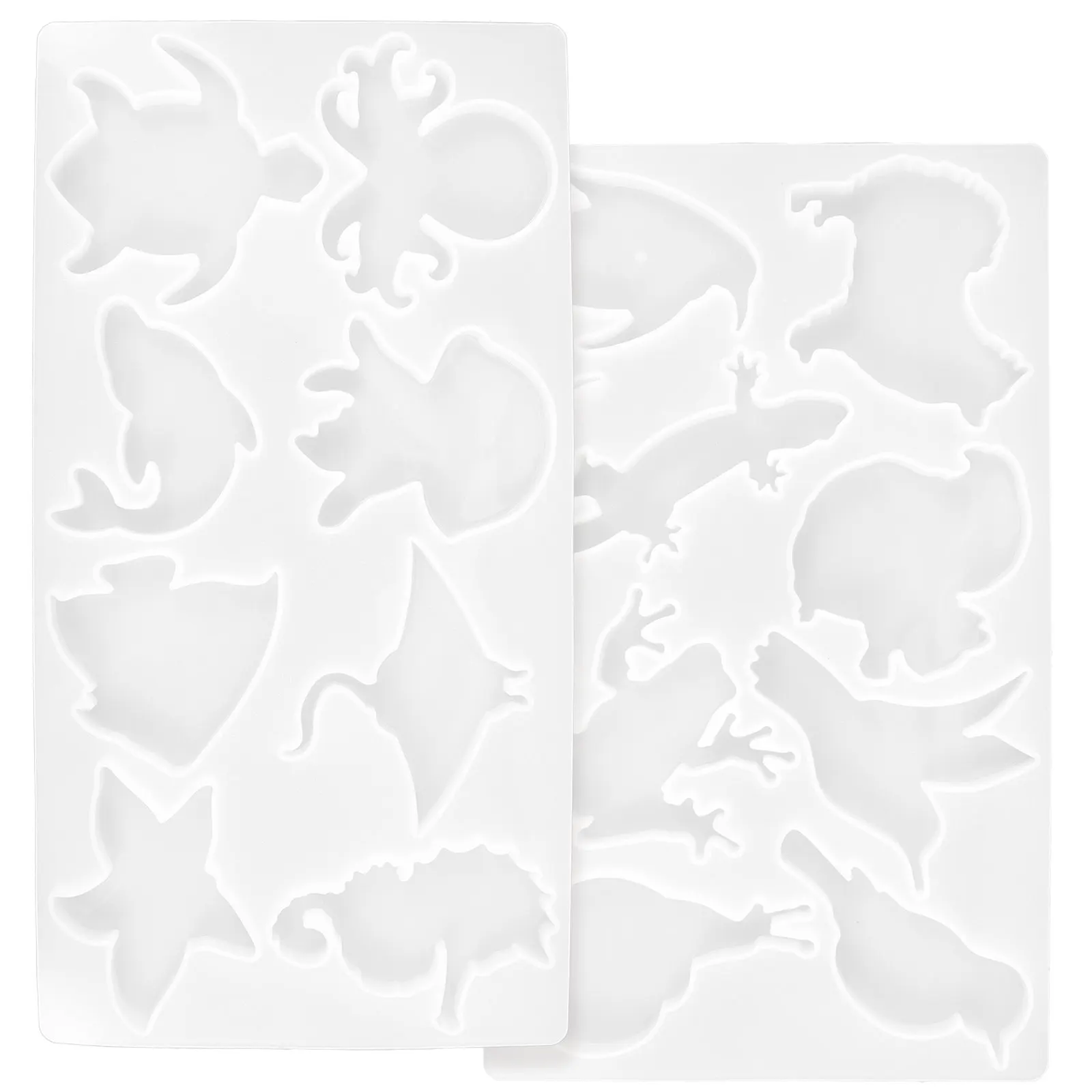 

2Pcs DIY Animal Silicone Mold Flexible Non-Stick Epoxy Resin Casting Craft Mould for Decor DIY Supplies Silicone Animal Molds