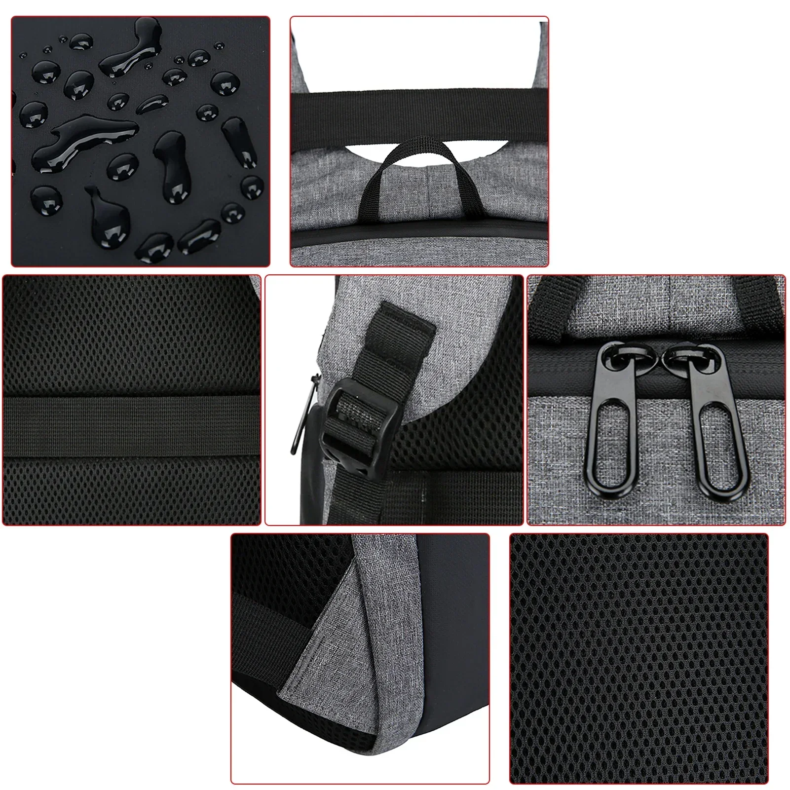Zaino per laptop per borsa per laptop da 17 pollici con porta USB Zaini impermeabili alla moda Una borsa per tutte le gite, per uomini e donne