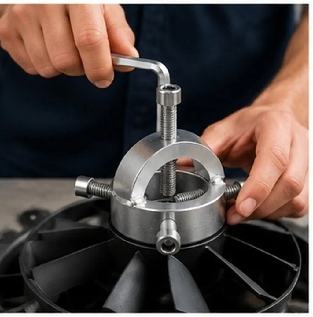 1Set Professional Fan Impeller Puller Stainless Steel Wind Wheel Disassembly Tool for Range Hood Turbines Sturdy Rust Proof