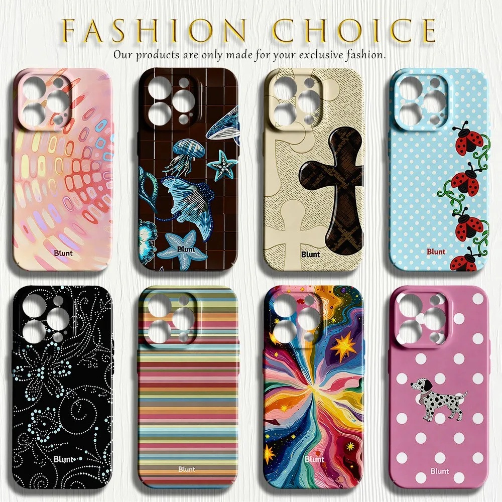 Ocean Fauna Blunt Glossy Film Hard Phone Case for Samsung Galaxy A27 A37 A57 A17 A07 A16 A56 A26 A36 A55 A35 A15 A54 4G 5G