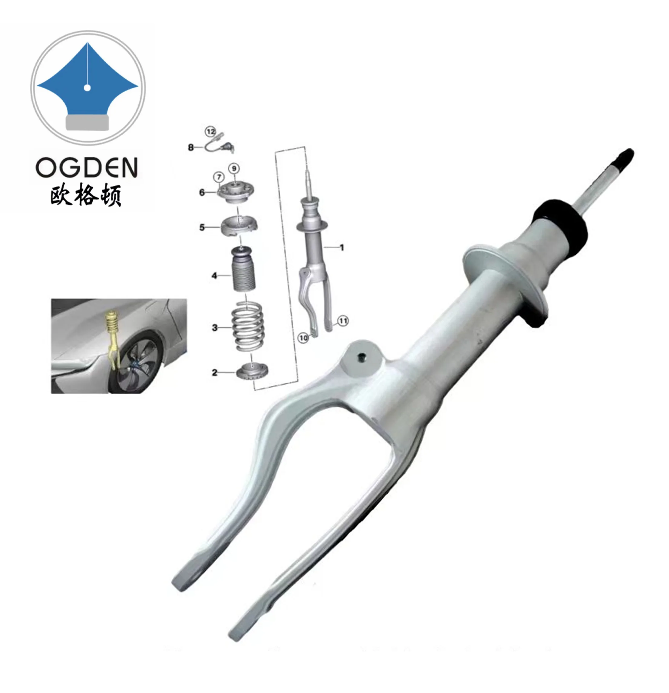 OGDEN Front Rear Suspension Shock Absorber Core with VDC For BMW i8 i12  37106884586 37106859359 6884586 6859359