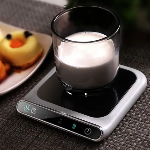 Home Office Cup Warmer Pad Glass Constant Electric Heater Coffee Cup Mug USB Insulation 55 ° C Thermostat Coaster Tea Milk