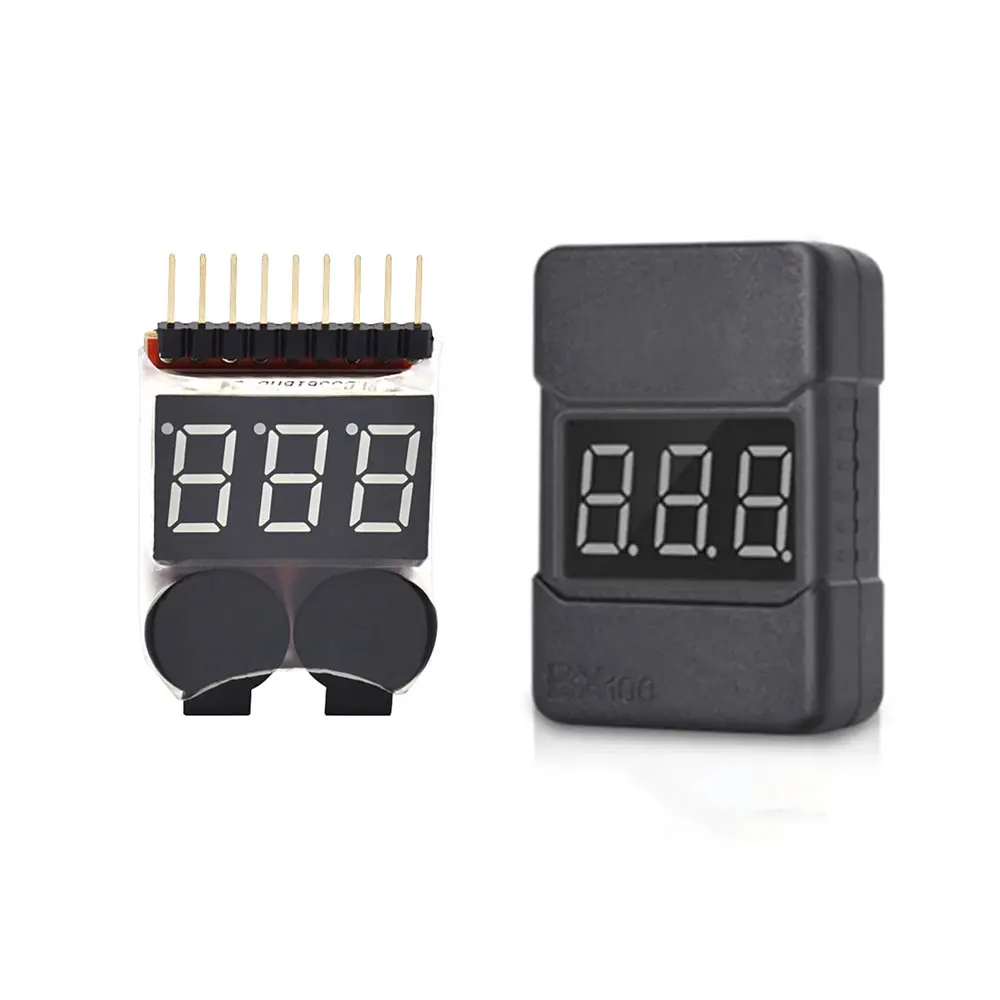 BX100 1S-8S Battery Voltage Meter Tester Lipo Battery Monitor Buzzer Alarm for RC Airplane Helicopter FPV Racing Drone DIY Parts