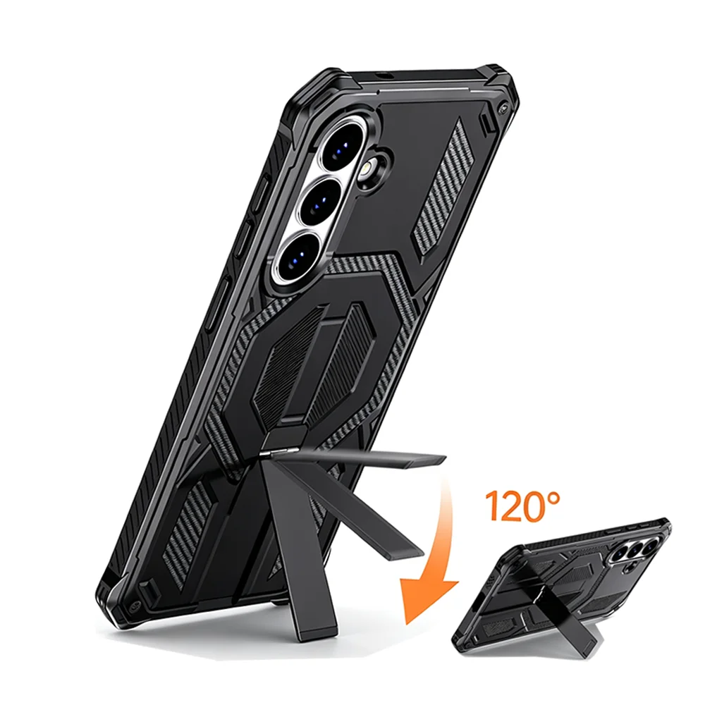 Magnetic Stand Armor Case For Samsung Galaxy S26 S25 S24 Ultra Plus + FE Coque For Magsafe Wireless Charging Shockproof PC Cover