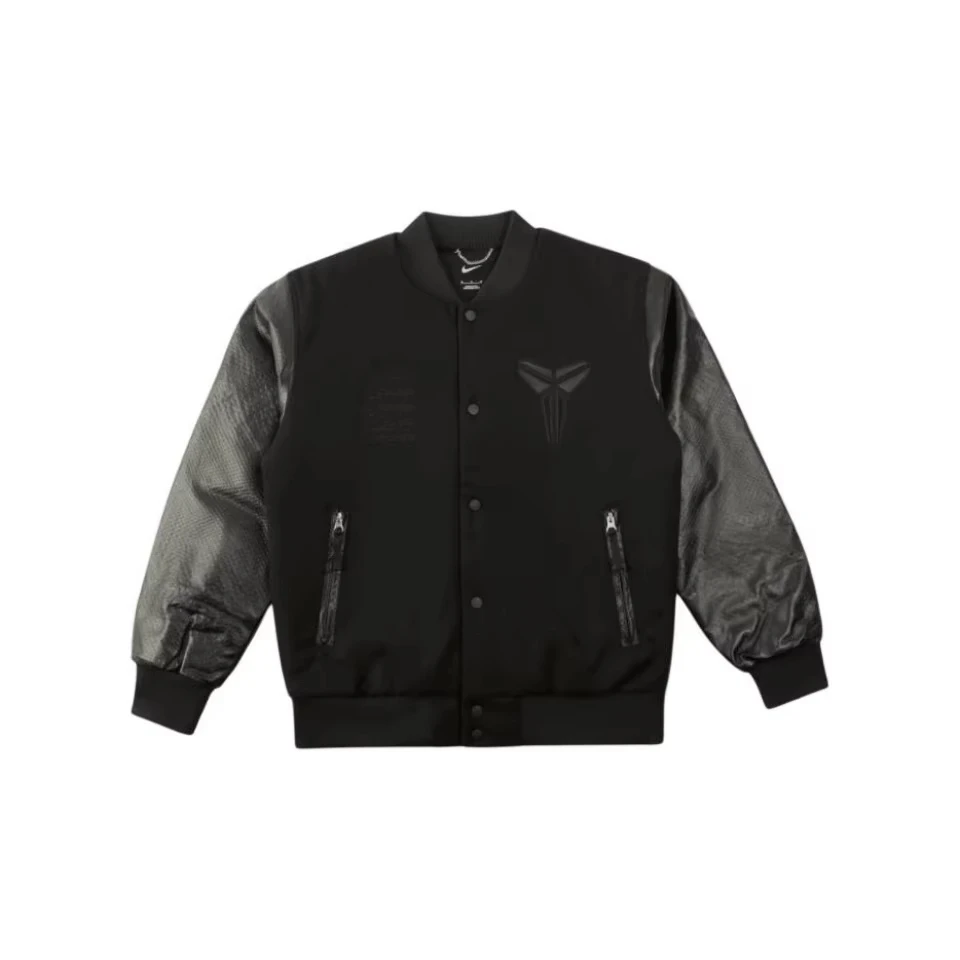 

Nike Destroyer Jacket Leather Sleeve Men's Vintage Baseball Wool Winter Casual Leather Motorcycle Warm FB6983-010