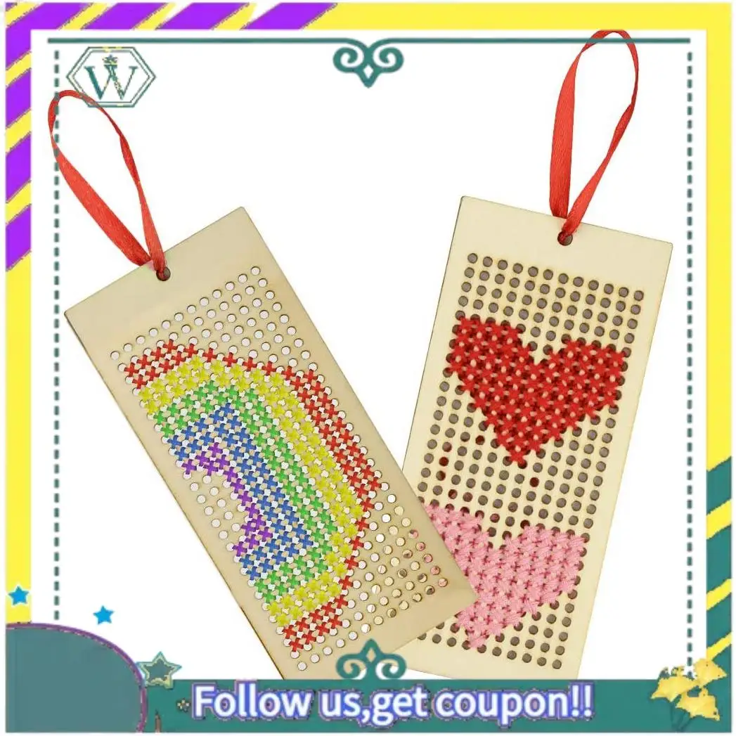 جديد 8 قطعة المرجعية الخشبية الفراغات عبر الابره عدة DIY بها بنفسك الحرفية الخشبية المرجعية الحلي للأطفال والمراهقين